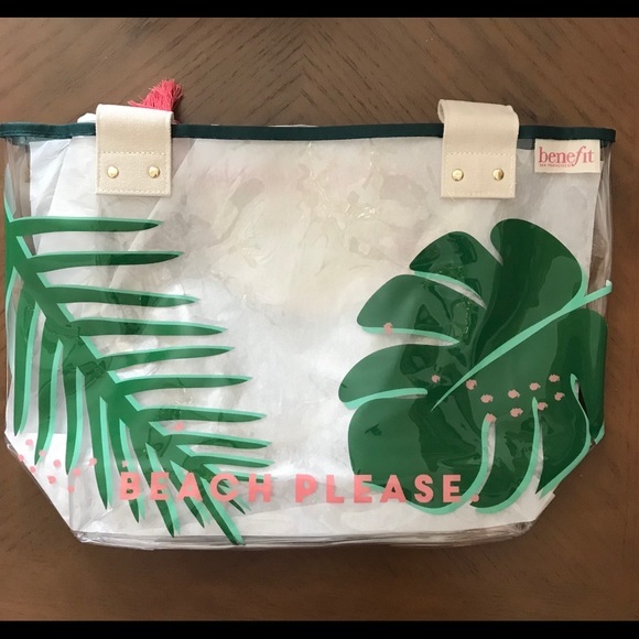 Benefit Cosmetics Pvc Hoola Tote Bag Brand Nwt